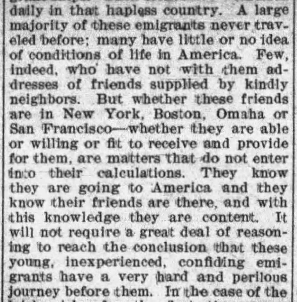 [Catholic and Union Times, 10.04.1900]