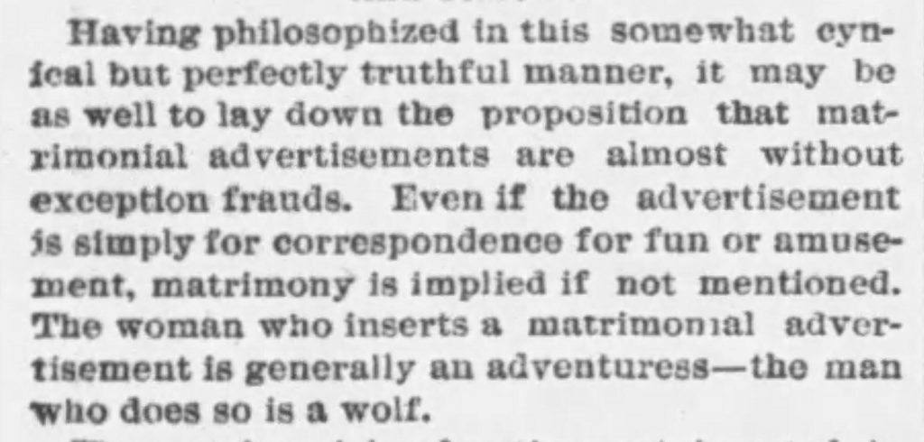 (Chicago Tribune, 12.28.1884)